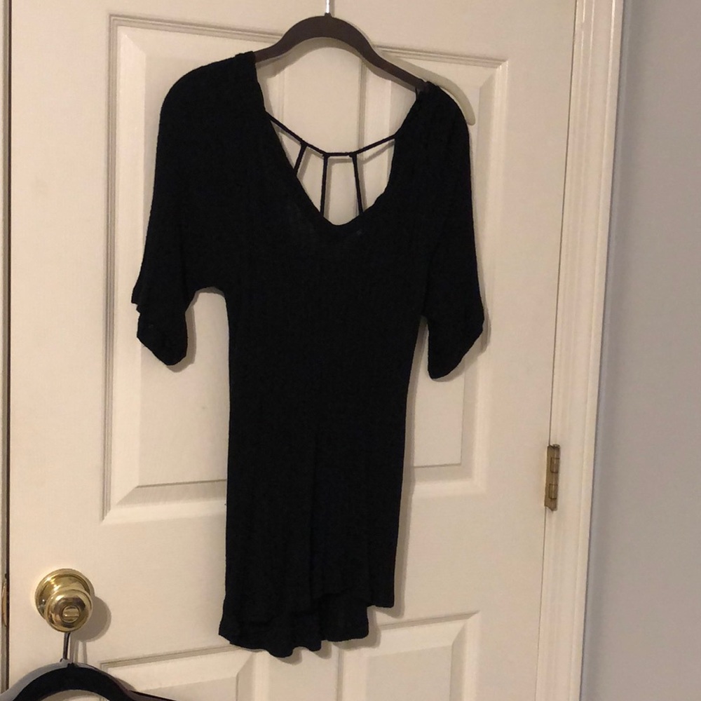 Lucky Brand knit black tunic EUC